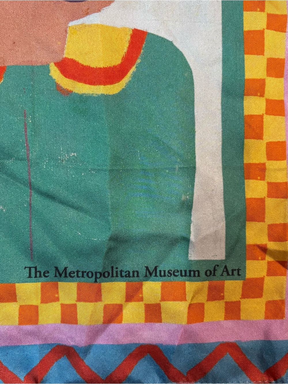 Metropolitan Museum of art silk scarf. - Picture 3 of 5